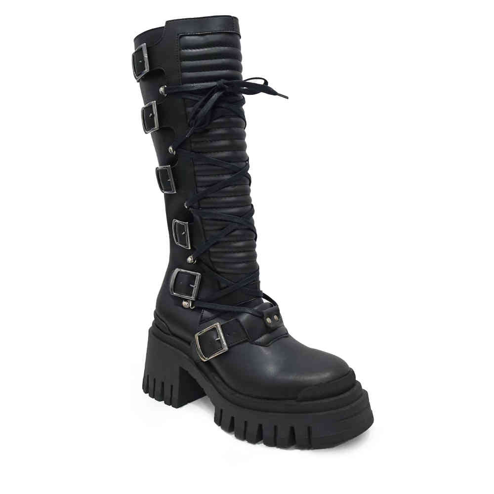 Altercore - Kara Vegan Bottes de plate-forme - Noir